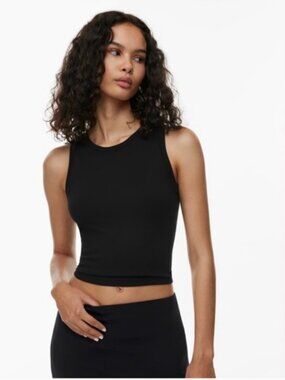 Sunday Best Aritzia seamless black ribbed tank black